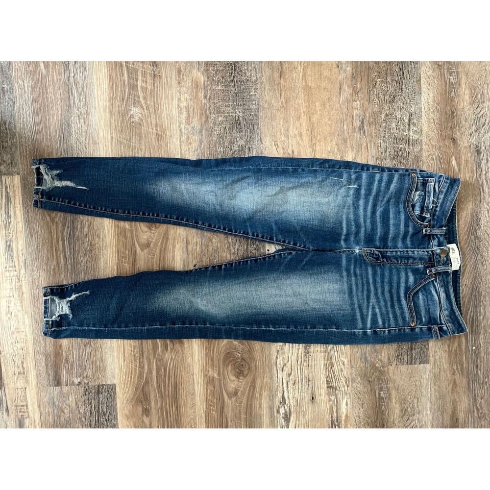 BKE Billie High Rise Ankle Skinny Jeans Womens 28 Distressed Slim Fit Blue Denim